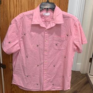 Men’s Gap pink toucan print shirt